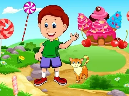 Billy And Zac The Cat Go To Candyland - Kids Story And Guided Practice