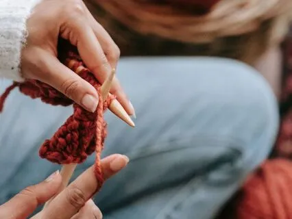 Knitting By The Fire