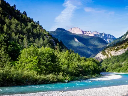 Natural Soundscape: L'Esteron River Near The Pont De Cerise, France