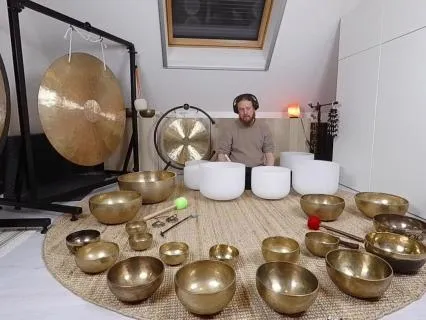 Letting Go | Crystal Singing Bowls & Rain Sounds