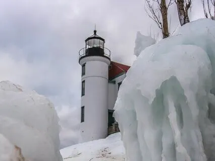 Lighthouse Winter Ambience Nature and Festive Bells