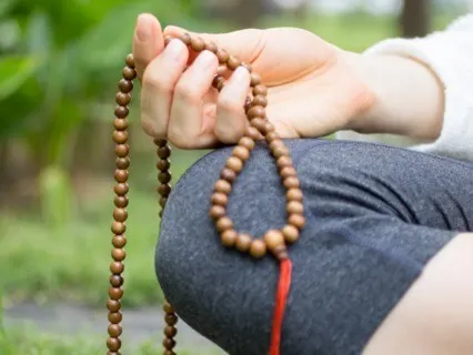 Mantra Affirmations Using Mala Beads
