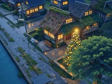 Merry Christmas Lo-Fi with Rain on Metal Roof |