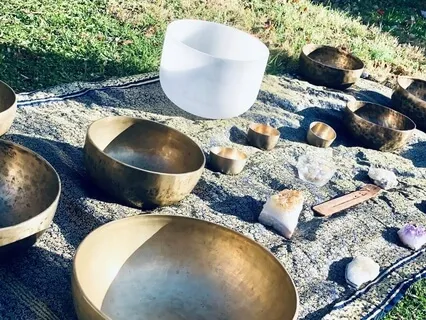 Metal Bowls With Chime, Tuning Fork And Throat Singing