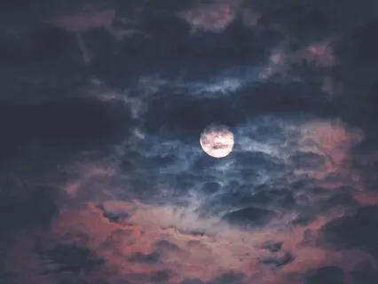 Midnight Contemplation: Hazy Clouds