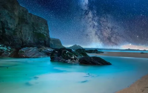 Midnight Waves: Relaxing By The Ocean