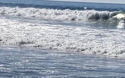 Moonlight Beach On The Sand Looking At The Ocean