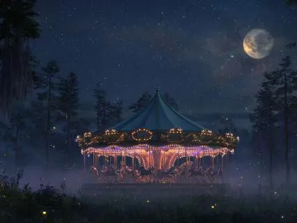Moonlit Carousel Of Dreamers