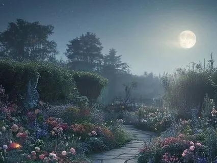 Moonlit Garden Walk