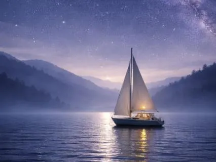 Moonlit Sail: 10+ Hour Boat Drift For Deep Sleep