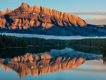 Mountain, Lake, & Sky