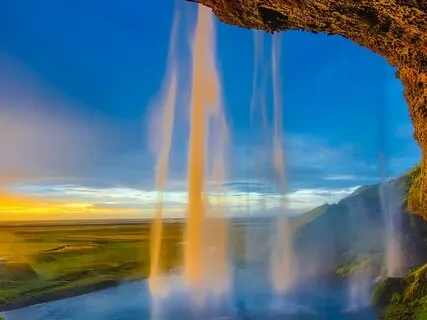 Calm Instrumental Background Music With Waterfall