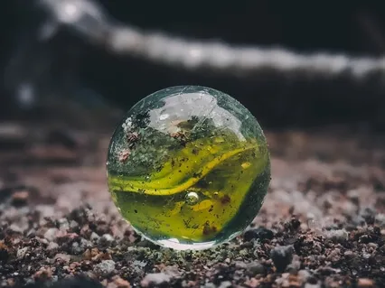 Music To Meditate By - Blue And Green Marble