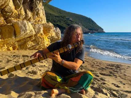 Native Flute At Greek Sea Healing Waves Sleep Meditation