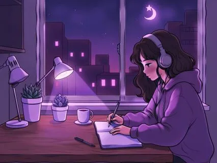 Neon Focus · Synth Lo-Fi Binaural For Study & Night Work