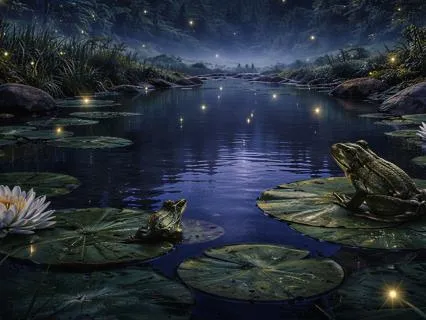 Night Frogs Nature Sounds– All-Night Sleep Ambience (10 Hrs)