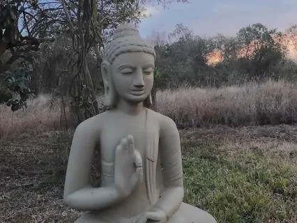 One Minute Of Stillness With Buddha At Sunset