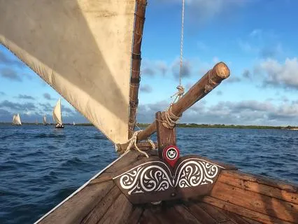 One Minute Sailing On A Dhow In Lamu At Sunset