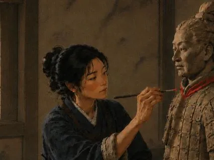 Painting The Terracotta Warriors By Winter Fire