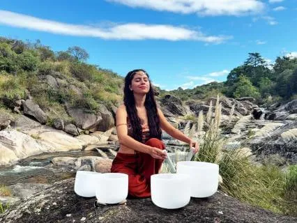 Pause By The River With Crystal Bowls