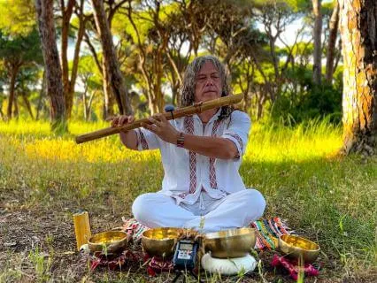 Quiet Mind Native Flute & Tibetan Bowls At Strofilia Forest