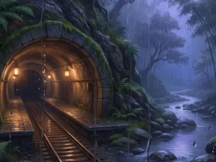 Rain And Subway For City Sleep