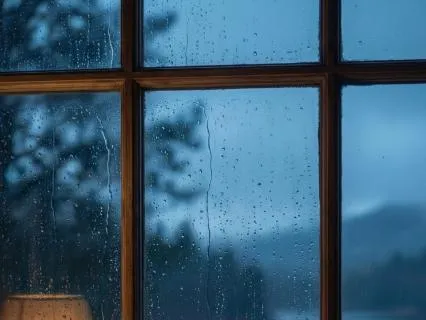Rain on Window for Cozy Sleep