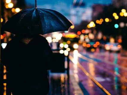 Rainy City Night Ambience With Calming Music For Relaxation