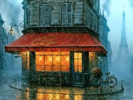 Rainy Day At A Cozy Coffee Shop In Paris | Sleep Story