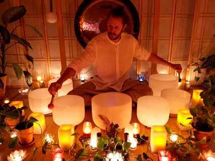 Rainy Night Crystal Singing Bowl Sound Bath