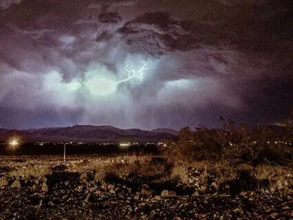 Reflections At Night: Tranquil Rain
