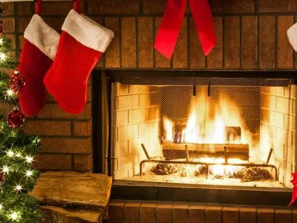 Relaxing Christmas Crackling Fireplace Ambiance