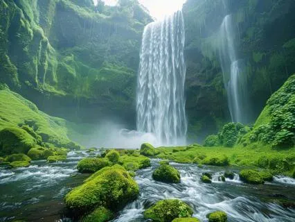 Relaxing Waterfall + Brown Noise For Sleep | 10 Hours