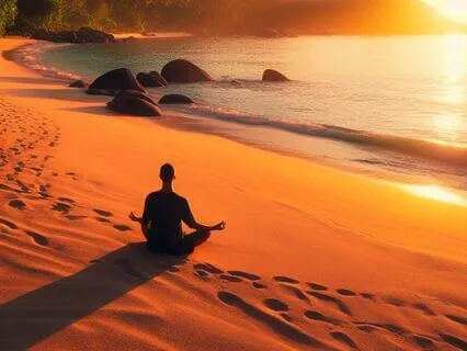 Solar Plexus Chakra Activation On A Sandy Beach