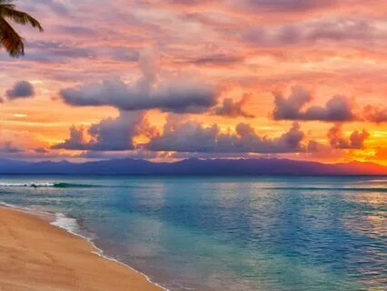 Sandy Beach With Waves Crashing On Shore For Relaxation