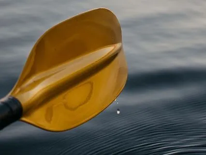 Saskia Paddles Her Canoe