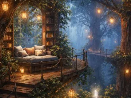 Secret Library In The Trees: A Peaceful Sleep Story