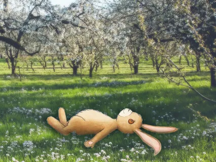 Shy Bunny Learns To Meditate 