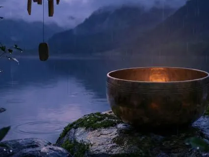 Singing Bowl And Rain For Meditation Sleep