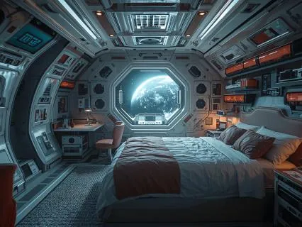 Sleeping in Deep Space | 10 Hours | Soft Space Station Hum