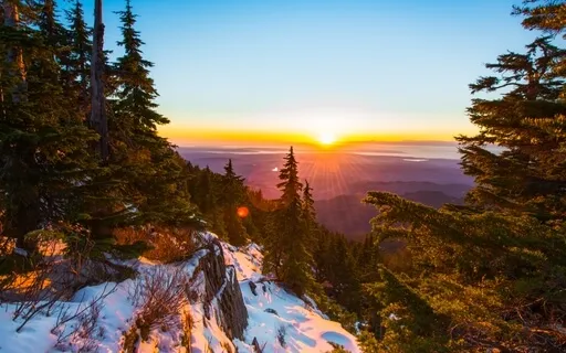 Snow Meeting Sunlight