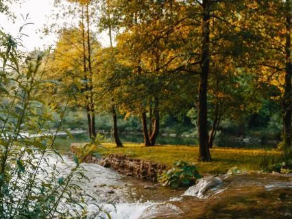 Soft Piano And Violin With Flowing Water For Relaxation