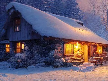 Solitude In The Winter Cabin