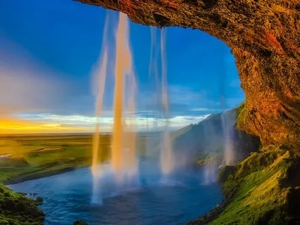 Soothing Harp Sounds With Natural Waterfalls For Stress & Pain Relief