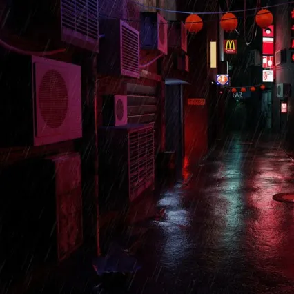 Soothing Night Rain In Tokyo Streets