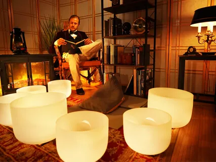 Sound Therapy Lounge | Singing Bowls & Crackling Fire