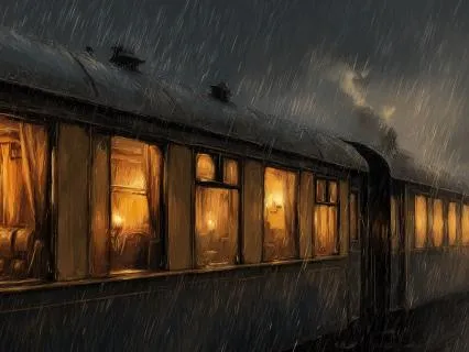 Stormy Night on a Train