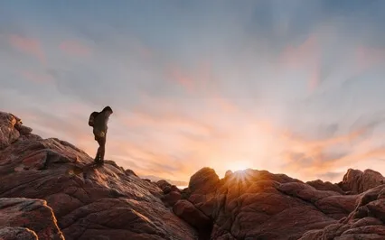 Sunlight Cresting The Mountain
