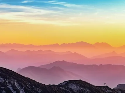 Sunrise In The Mountains