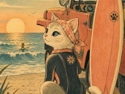 Surf City Kitty